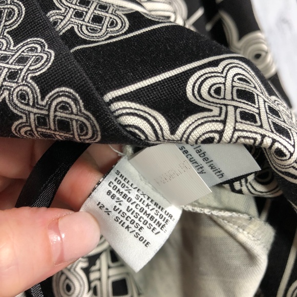 Diane Von Furstenberg Black/WhiteSilk-Jersey Dress - Picture 9 of 11